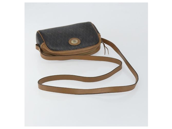 Borsa a spalla in tela a nido d'ape Christian Dior in pelle PVC nera e oro Auth BA7079 - vista 7