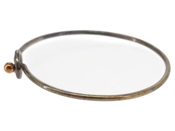 Autre Marque Bracciale Bangle Hook & Eye in Argento Ag925 K18 Auth SW1659 - vista 4