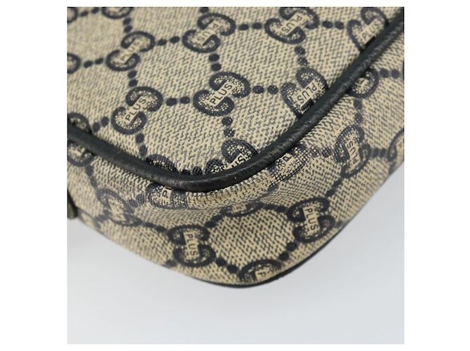 Borsa a Spalla GUCCI GG Plus Supreme PVC Blu Navy Oro Auth 146819 D'oro - vista 13