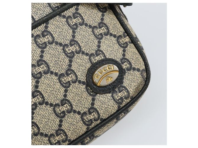 Borsa a Spalla GUCCI GG Plus Supreme PVC Blu Navy Oro Auth 146819 D'oro - vista 15
