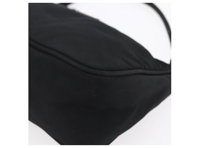 Bolso Accesorio Prada Nylon Negro Plata Auth SW1714 - vista 10