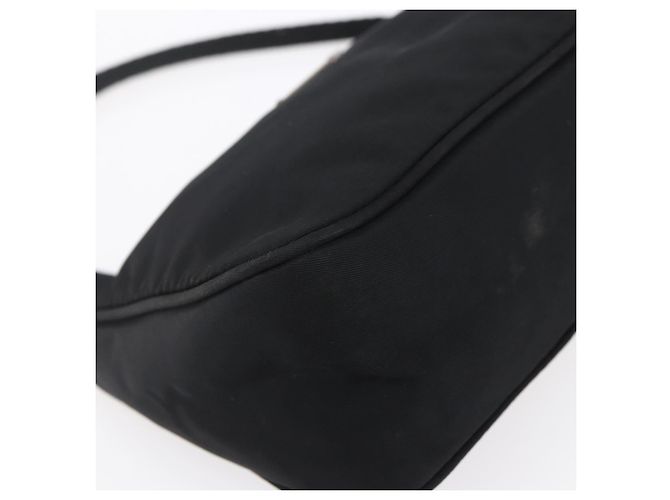 Bolso Accesorio Prada Nylon Negro Plata Auth SW1714 - vista 11