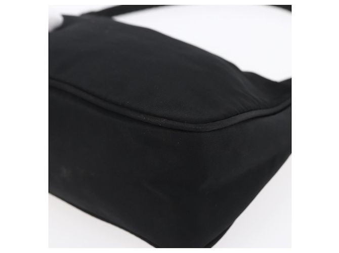 Bolso Accesorio Prada Nylon Negro Plata Auth SW1714 - vista 12