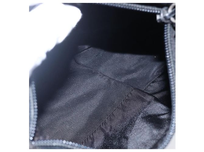 Bolso Accesorio Prada Nylon Negro Plata Auth SW1714 - vista 18