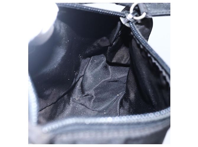 Bolso Accesorio Prada Nylon Negro Plata Auth SW1714 - vista 19