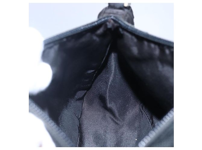 Bolso Accesorio Prada Nylon Negro Plata Auth SW1714 - vista 20