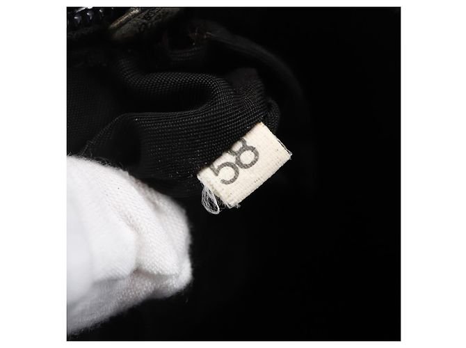 Bolso Accesorio Prada Nylon Negro Plata Auth SW1714 - vista 21