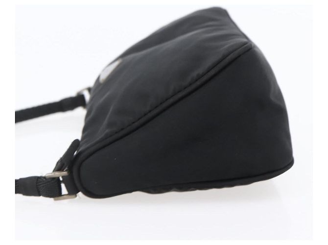 Bolso Accesorio Prada Nylon Negro Plata Auth SW1714 - vista 4