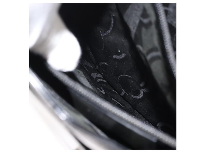 Borsa a Spalla Gancini Smalto Nero Argento Salvatore Ferragamo Auth BA7067 - vista 20