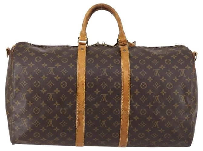 LOUIS VUITTON Monogram Keepall Bandouliere 55 Borsa Boston M41414 LV Auth 145385 Monogramma - vista 2