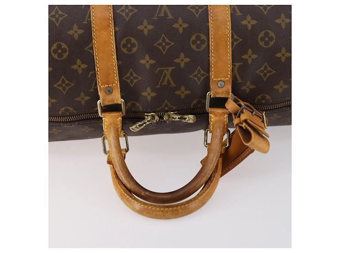 LOUIS VUITTON Monogram Keepall Bandouliere 55 Borsa Boston M41414 LV Auth 145385 Monogramma - vista 7