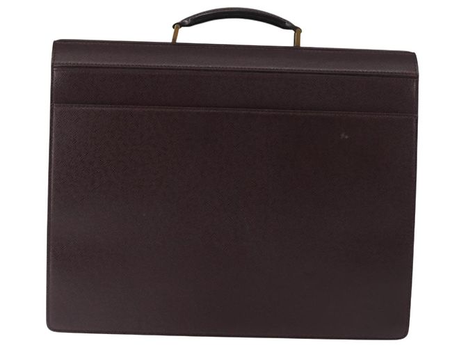 LOUIS VUITTON Briefcase Ural in Pelle Taiga Acajou M30026 LV Auth th6414 Marrone - vista 2