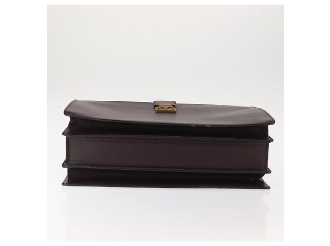 LOUIS VUITTON Briefcase Ural in Pelle Taiga Acajou M30026 LV Auth th6414 Marrone - vista 5