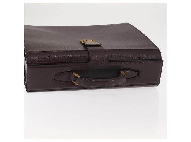 LOUIS VUITTON Briefcase Ural in Pelle Taiga Acajou M30026 LV Auth th6414 Marrone - vista 6