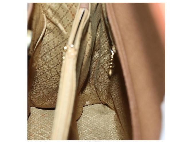 Borsa a Mano GUCCI Bamboo Camoscio Marrone Oro 002 2855 0322 0 Auth bs29507 D'oro - vista 17