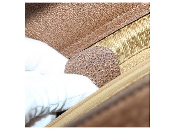 Borsa a Mano GUCCI Bamboo Camoscio Marrone Oro 002 2855 0322 0 Auth bs29507 D'oro - vista 19