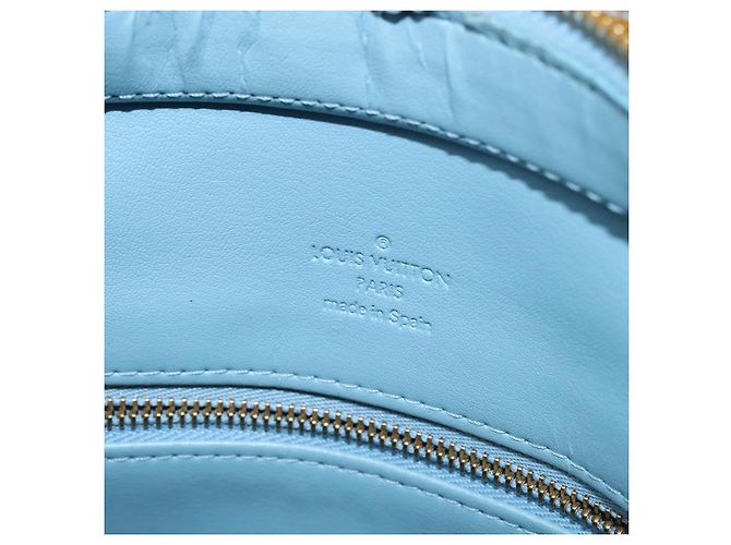 LOUIS VUITTON Borsa a Mano Monogram Vernis Houston Blu Baby M91005 LV Auth 150110 Blu chiaro - vista 20
