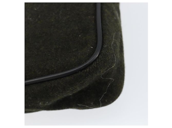 PRADA Sports Accessory Pouch Wool Khaki Auth am9470 - view 18
