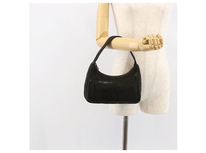PRADA Sports Accessory Pouch Wool Khaki Auth am9470 - view 23