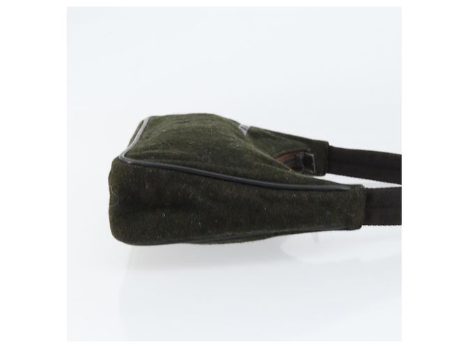 PRADA Sports Accessory Pouch Wool Khaki Auth am9470 - view 3