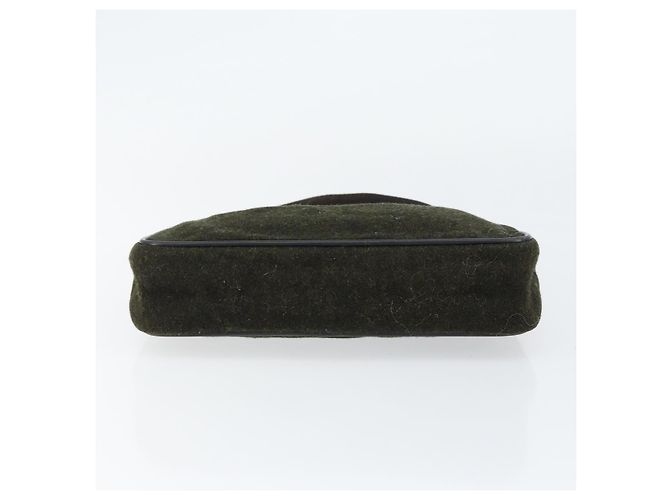 PRADA Sports Accessory Pouch Wool Khaki Auth am9470 - view 5