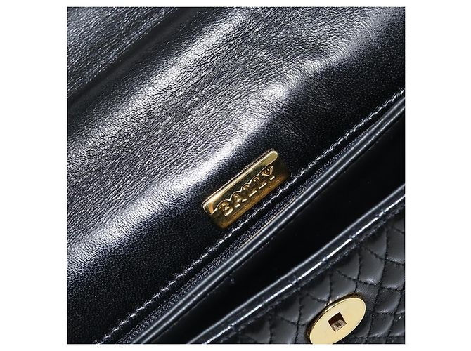 BALLY Borsa a Mano Trapuntata in Pelle Nera e Oro Auth gh1161 Nero D'oro - vista 16
