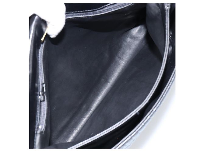 BALLY Borsa a Mano Trapuntata in Pelle Nera e Oro Auth gh1161 Nero D'oro - vista 20