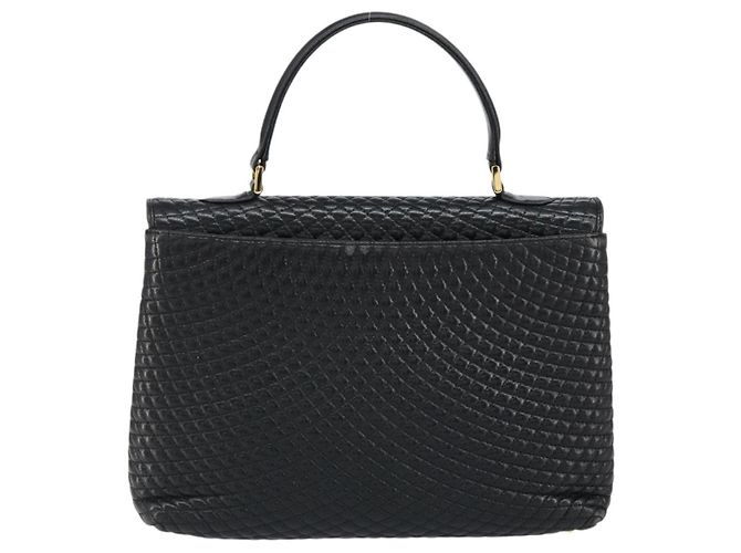 BALLY Borsa a Mano Trapuntata in Pelle Nera e Oro Auth gh1161 Nero D'oro - vista 3