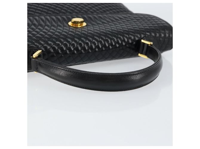 BALLY Borsa a Mano Trapuntata in Pelle Nera e Oro Auth gh1161 Nero D'oro - vista 7