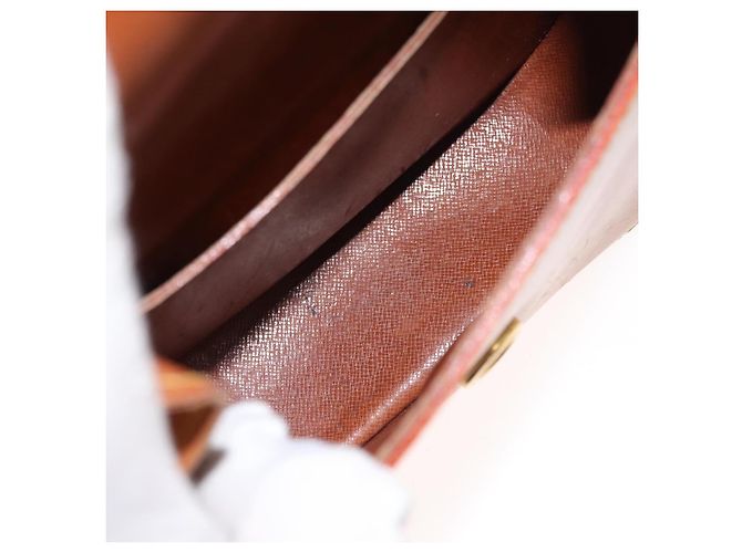 LOUIS VUITTON Borsa a Spalla Saint Cloud PM in Pelle Nomad Beige LV Auth gh1044 - vista 11