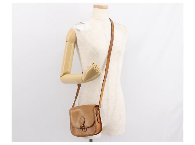 LOUIS VUITTON Borsa a Spalla Saint Cloud PM in Pelle Nomad Beige LV Auth gh1044 - vista 23
