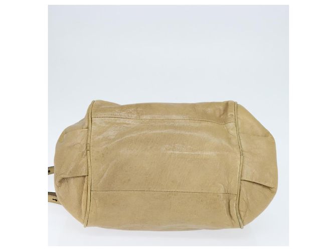Chloé Borsa a mano in pelle Chloe Etel 2 vie beige oro Auth BA7364 D'oro - vista 11