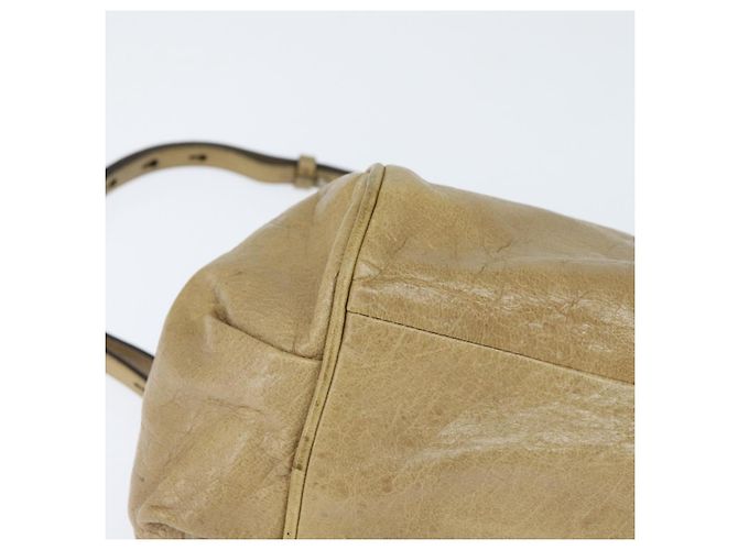 Chloé Borsa a mano in pelle Chloe Etel 2 vie beige oro Auth BA7364 D'oro - vista 12