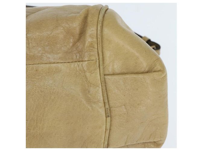 Chloé Borsa a mano in pelle Chloe Etel 2 vie beige oro Auth BA7364 D'oro - vista 13