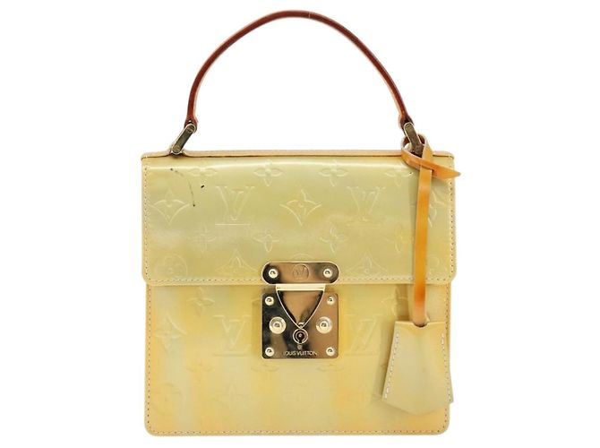 LOUIS VUITTON Borsa a mano Spring Street Monogram Vernis Grigio M91029 LV Auth 149160 - vista 13
