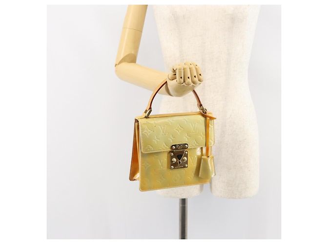 LOUIS VUITTON Borsa a mano Spring Street Monogram Vernis Grigio M91029 LV Auth 149160 - vista 24