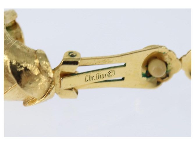 Orecchini Christian Dior in metallo dorato Auth bs30345 D'oro - vista 10