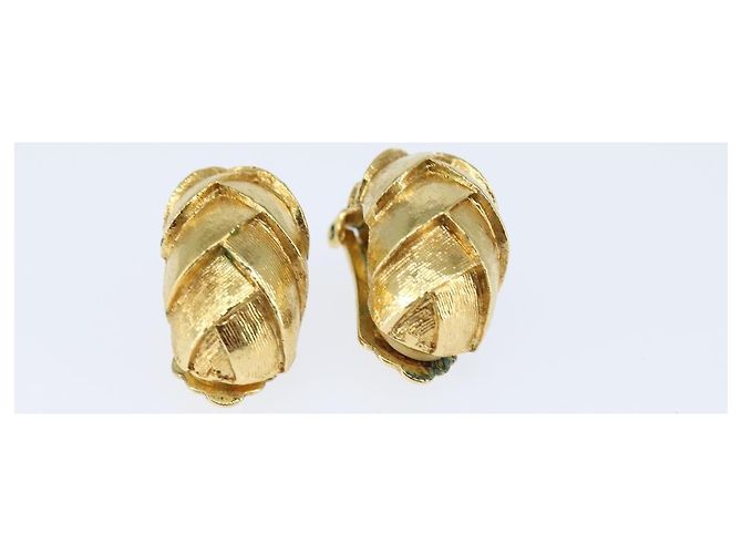 Orecchini Christian Dior in metallo dorato Auth bs30345 D'oro - vista 6