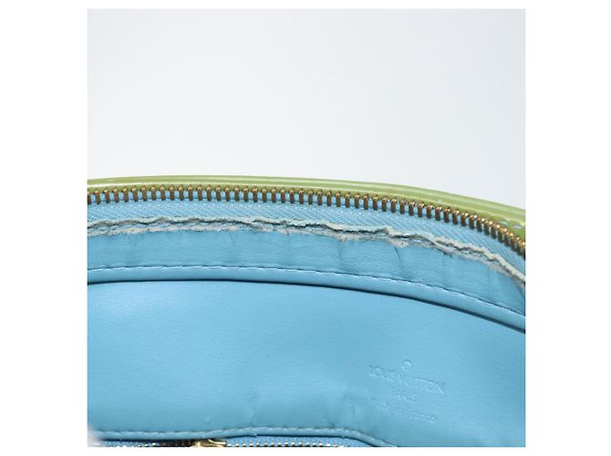 LOUIS VUITTON Borsa a Mano Monogram Vernis Houston Blu Baby M91005 LV Auth gh1056 Blu chiaro - vista 10