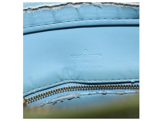 LOUIS VUITTON Borsa a Mano Monogram Vernis Houston Blu Baby M91005 LV Auth gh1056 Blu chiaro - vista 19