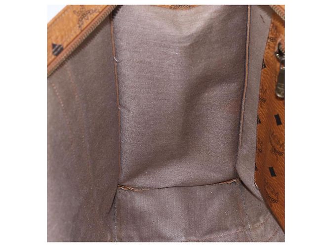 Borsa tote MCM Logogram Vicetos in pelle PVC marrone oro Auth gh1081 D'oro - vista 18