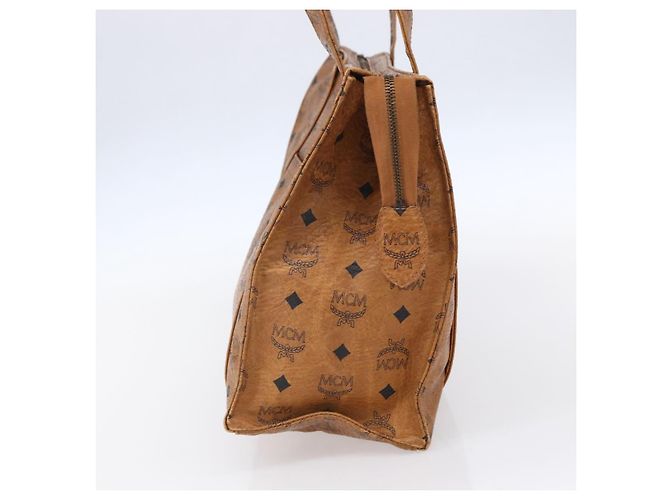 Borsa tote MCM Logogram Vicetos in pelle PVC marrone oro Auth gh1081 D'oro - vista 5