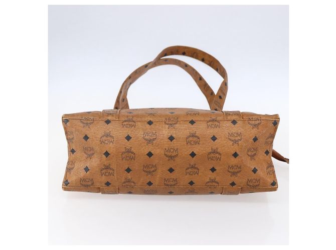 Borsa tote MCM Logogram Vicetos in pelle PVC marrone oro Auth gh1081 D'oro - vista 9