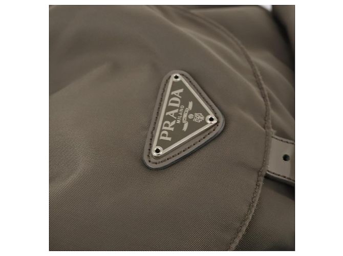 PRADA Backpack Nylon Gray Silver Auth bs30075 Brown Silvery - view 19