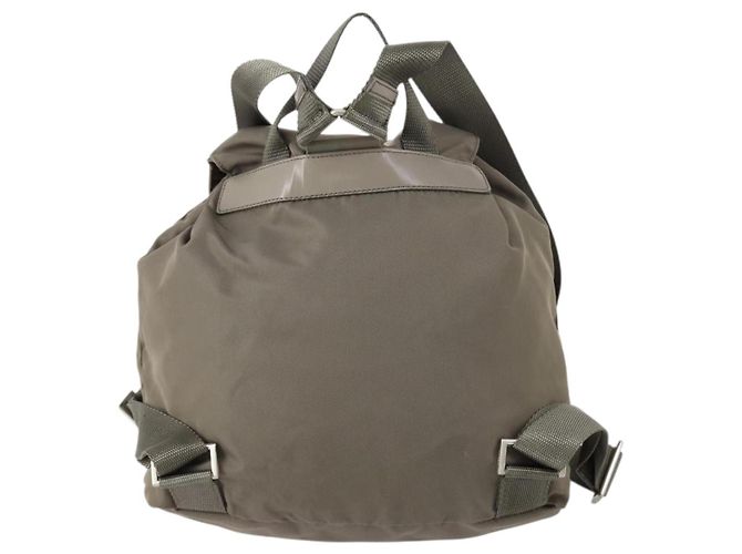 PRADA Backpack Nylon Gray Silver Auth bs30075 Brown Silvery - view 2