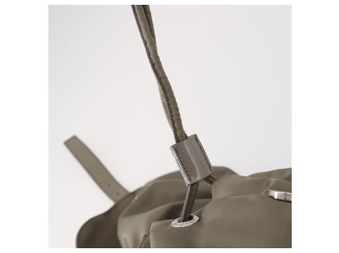 PRADA Backpack Nylon Gray Silver Auth bs30075 Brown Silvery - view 21