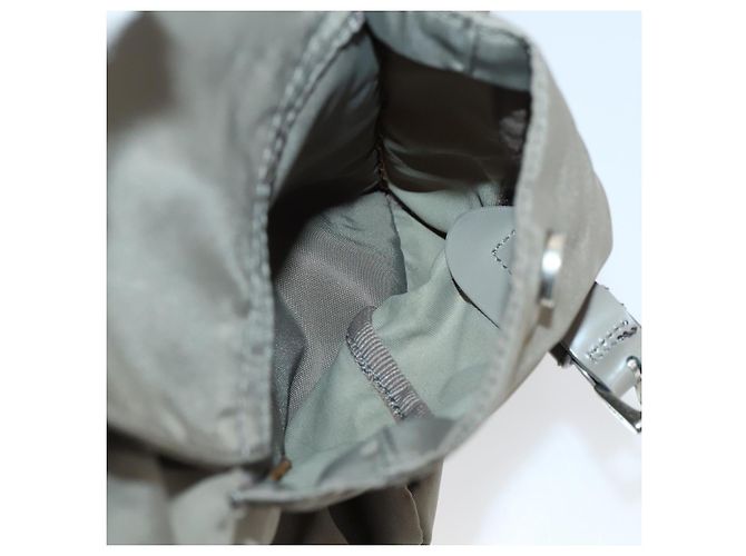 PRADA Backpack Nylon Gray Silver Auth bs30075 Brown Silvery - view 26