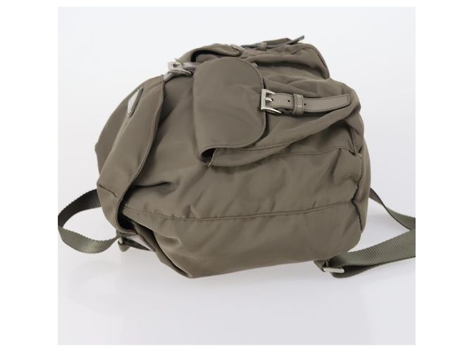 PRADA Backpack Nylon Gray Silver Auth bs30075 Brown Silvery - view 4
