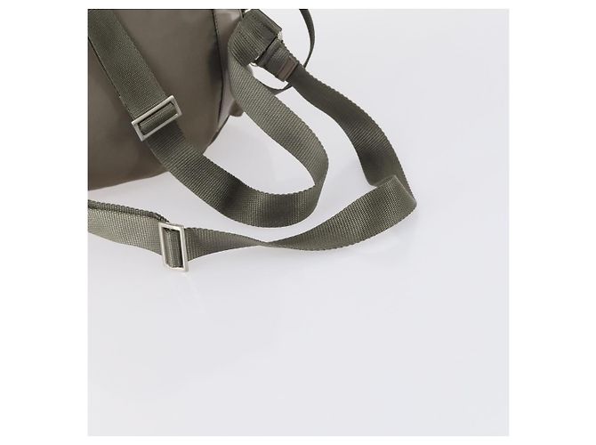 PRADA Backpack Nylon Gray Silver Auth bs30075 Brown Silvery - view 8
