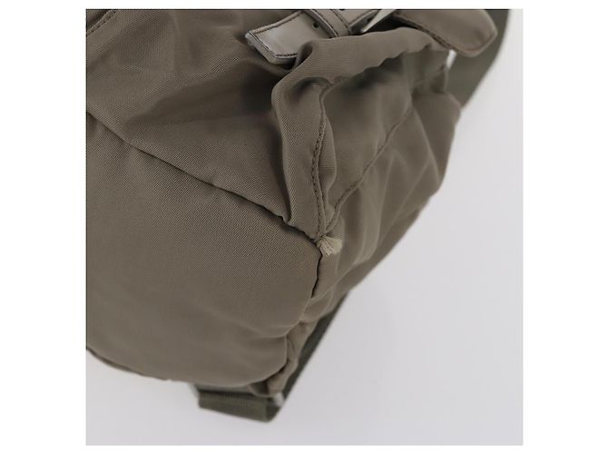 PRADA Backpack Nylon Gray Silver Auth bs30075 Brown Silvery - view 9